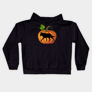 Wolf in pumpkin Kids Hoodie